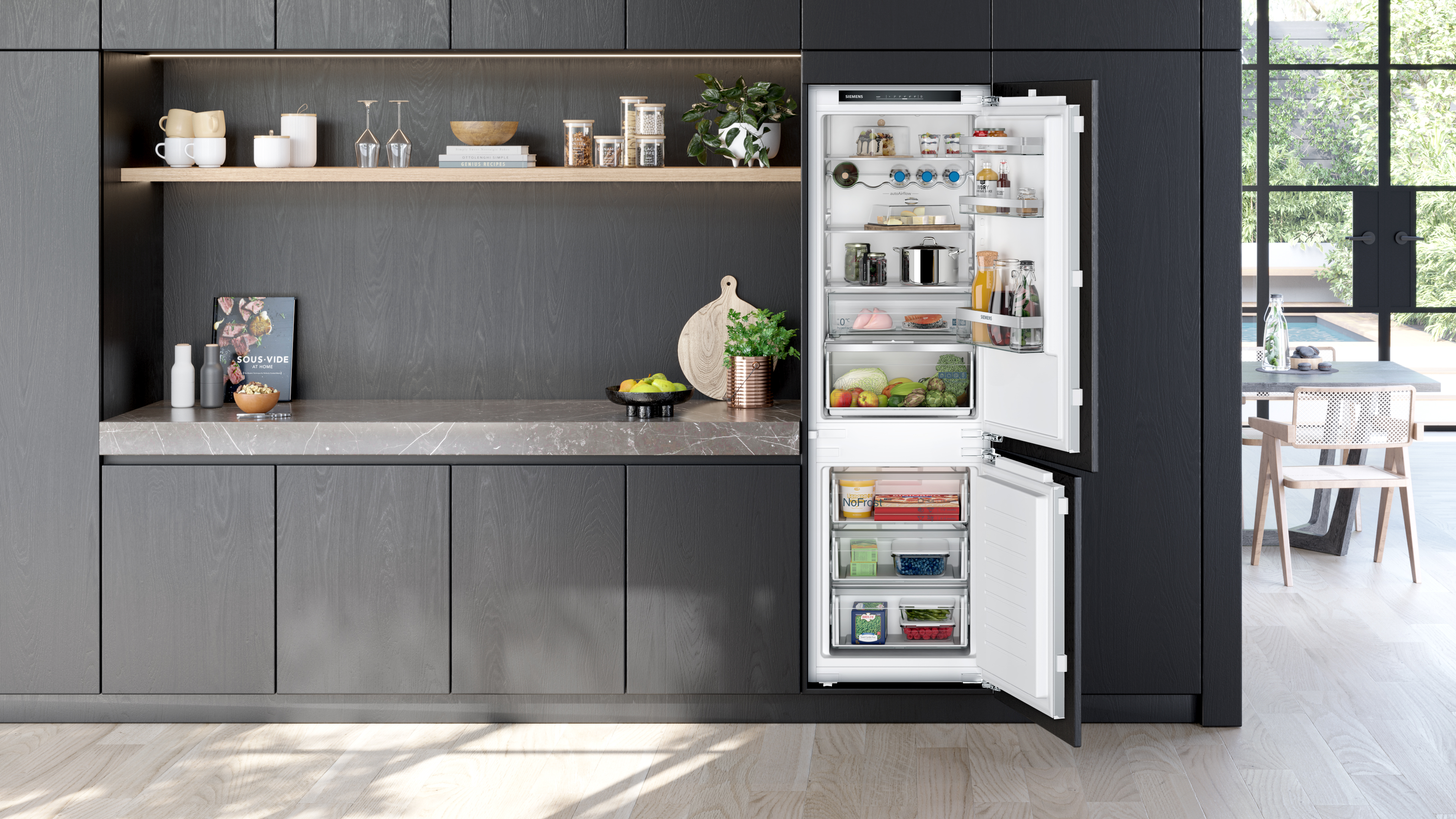 Siemens iQ300 Built-In Fridge-Freezer 177.2x54.1cm KI86NVFE0G - Posh Import