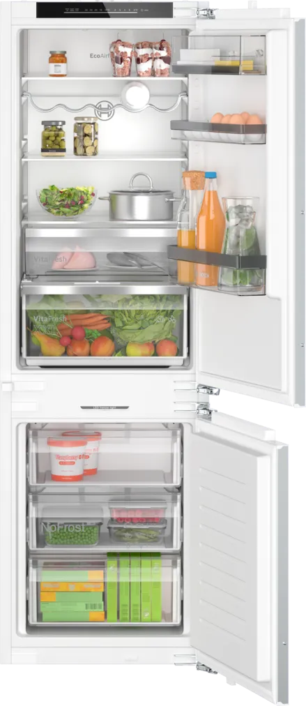 Bosch Series 6 Built-In Fridge-Freezer 178x55cm | 2 Cooling Systems for faster cooling | NoFrost | KIN86ADD0