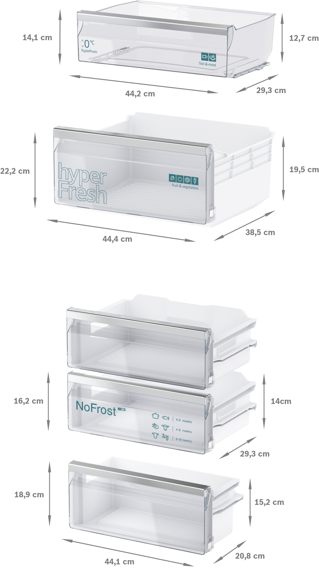 Siemens StudioLine iQ500 Built-In Fridge-Freezer 177.2x55.8cm KI86NSDD0 - Posh Import