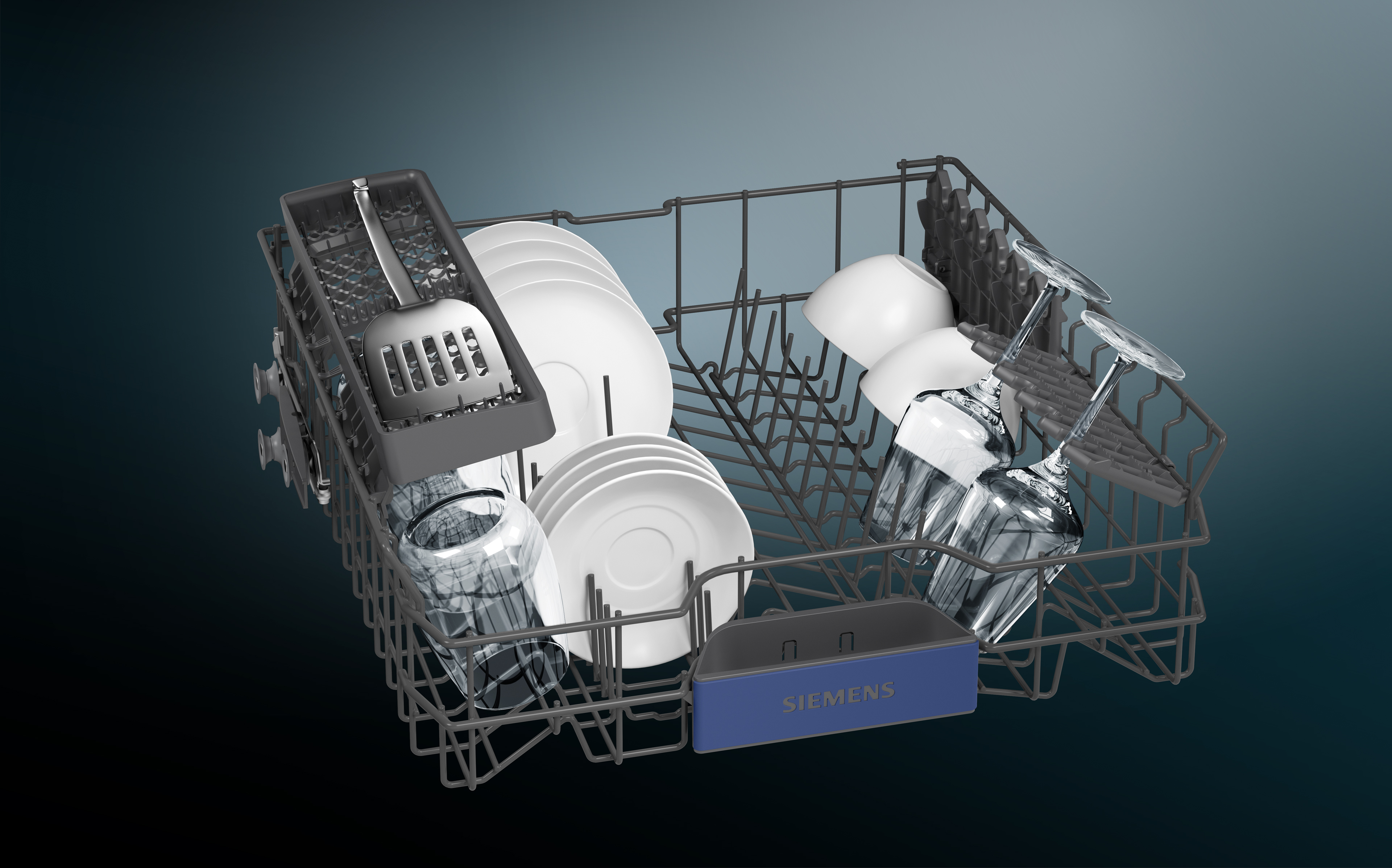 Siemens iQ100 Fully-Integrated Dishwasher 60cm SN61HX03KG - Posh Import