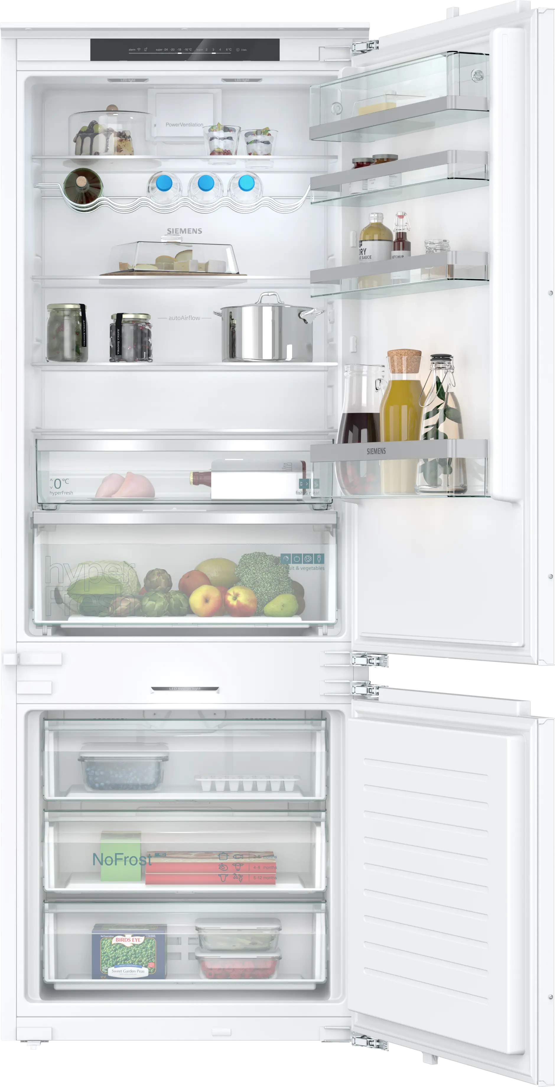 Siemens iQ500 Built-In Fridge-Freezer 193.5x70.8cm KB96NADD0G - Posh Import