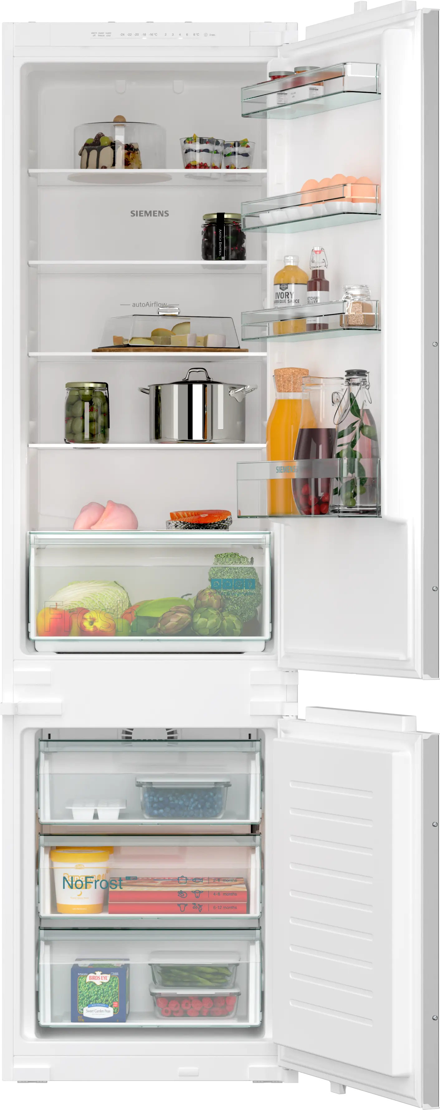 Siemens iQ100 Built-In Fridge-Freezer 193.5x54.1cm KI96NNSE0 - Posh Import