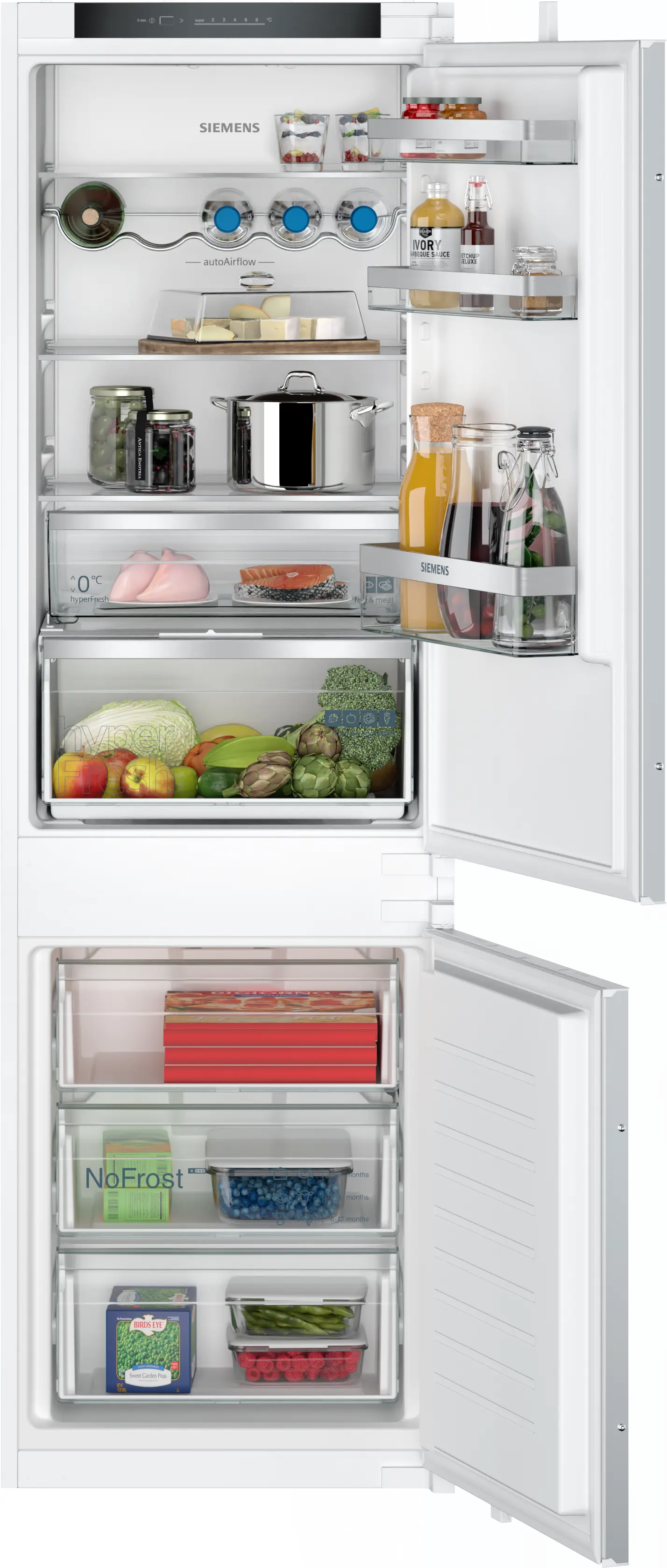 Siemens iQ300 Built-In Fridge-Freezer 177.2x54.1cm KI86NVSE0G - Posh Import