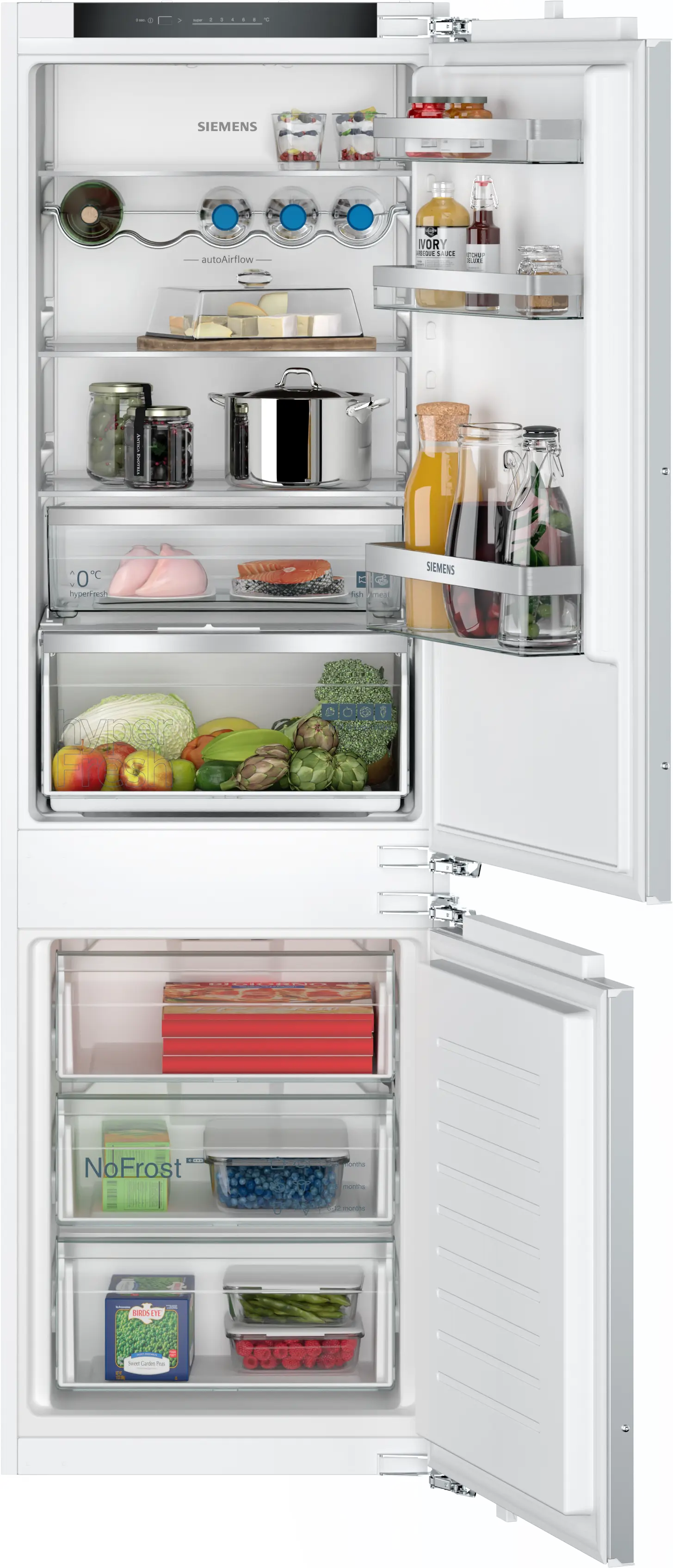 Siemens iQ300 Built-In Fridge-Freezer 177.2x54.1cm KI86NVFE0G - Posh Import