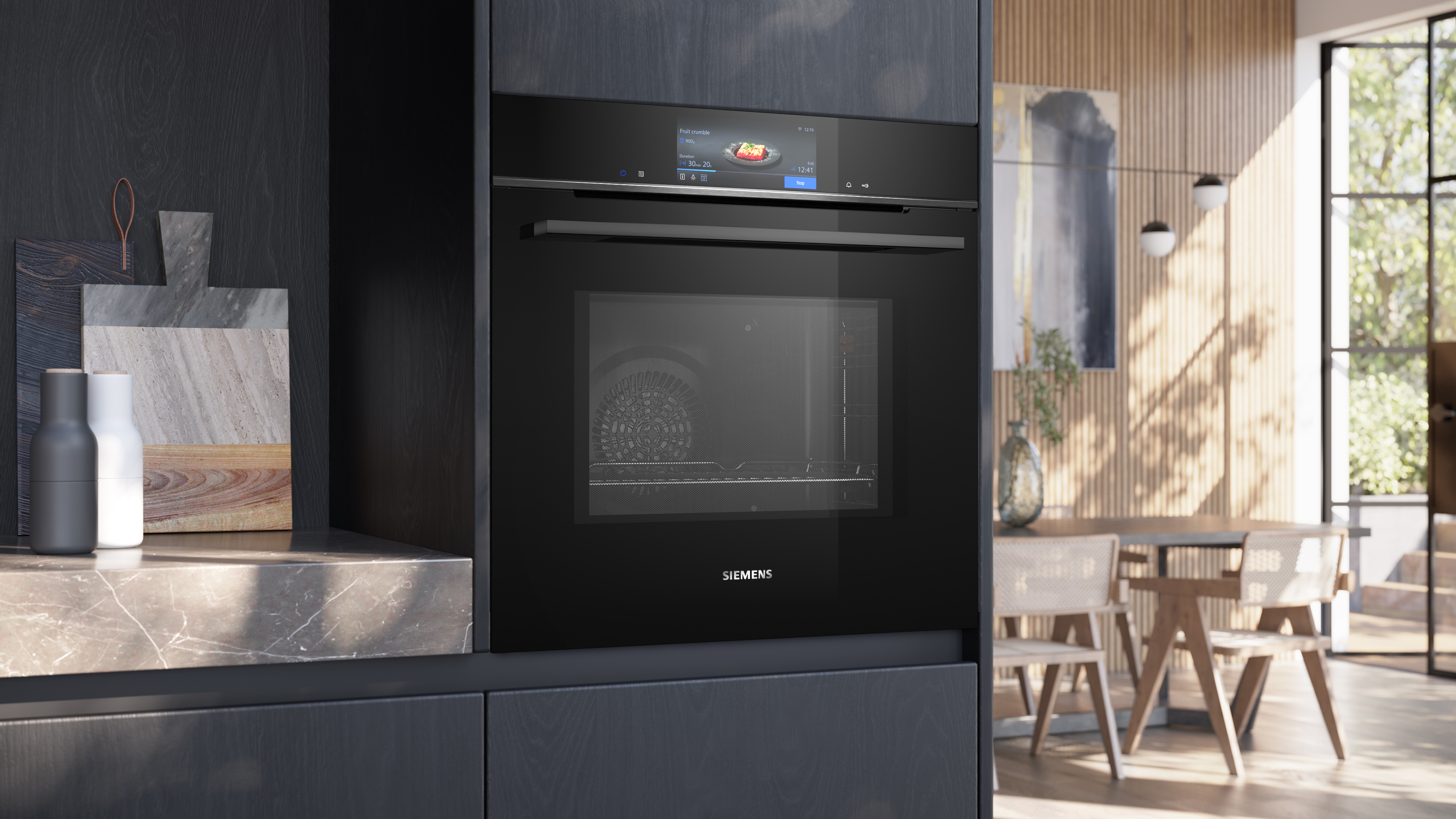 Siemens iQ700 Built-In Oven with Microwave 60x45cm HM778GMB1B - Posh Import