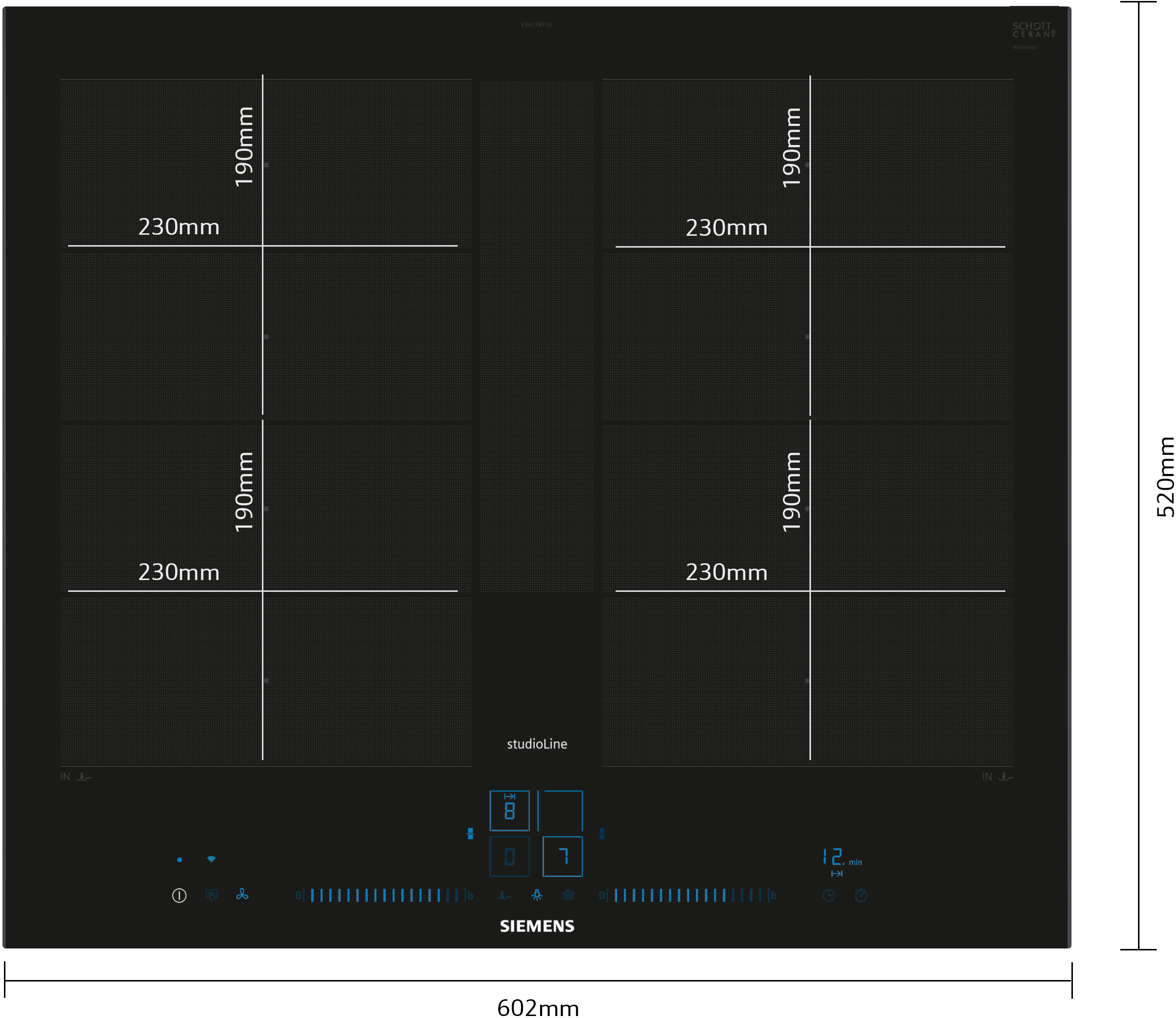 Siemens StudioLine iQ700 Induction Hob 60cm EX677NYV6E - Posh Import