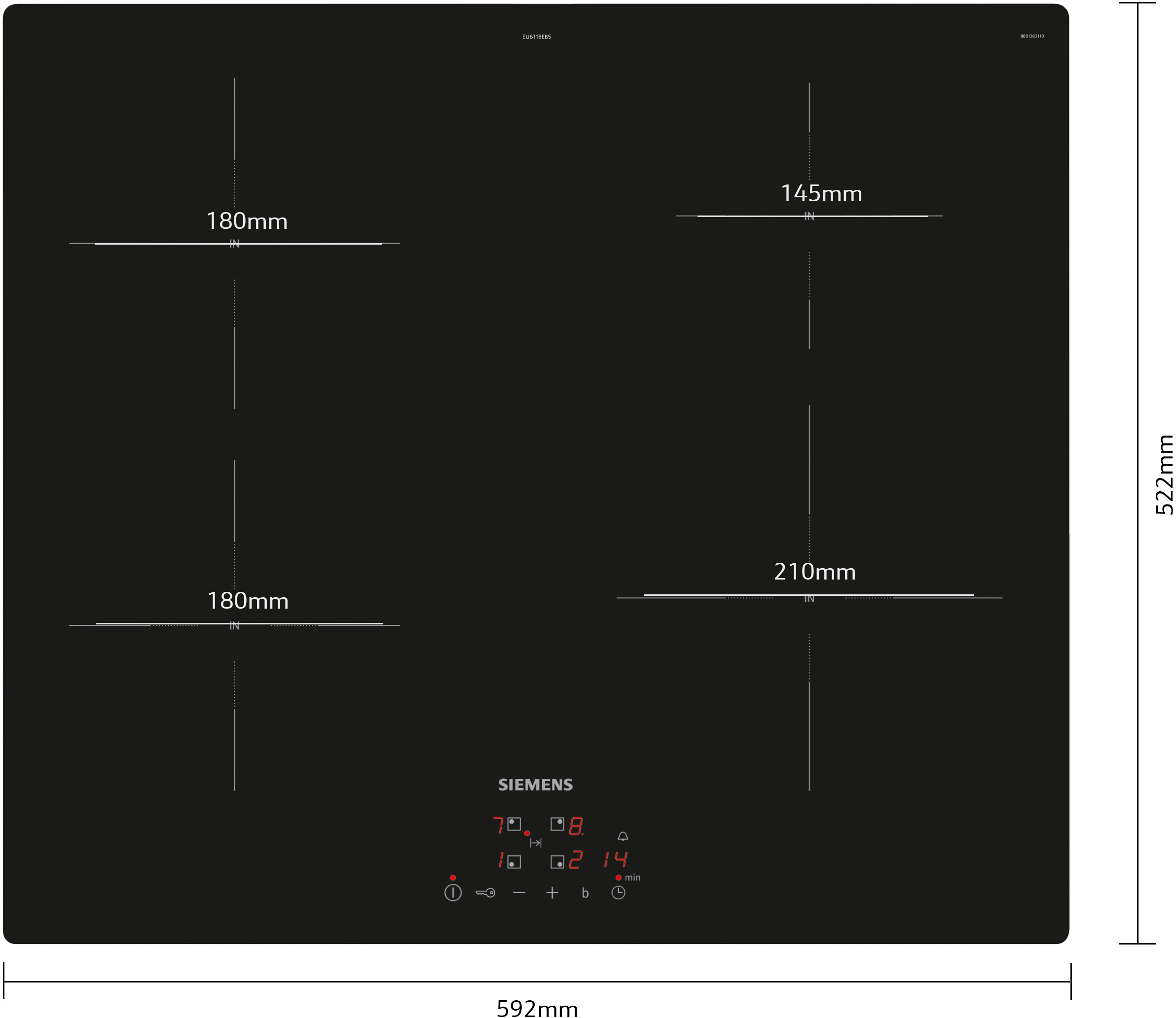 Siemens iQ100 Induction Hob 60cm EU611BEB5E - Posh Import