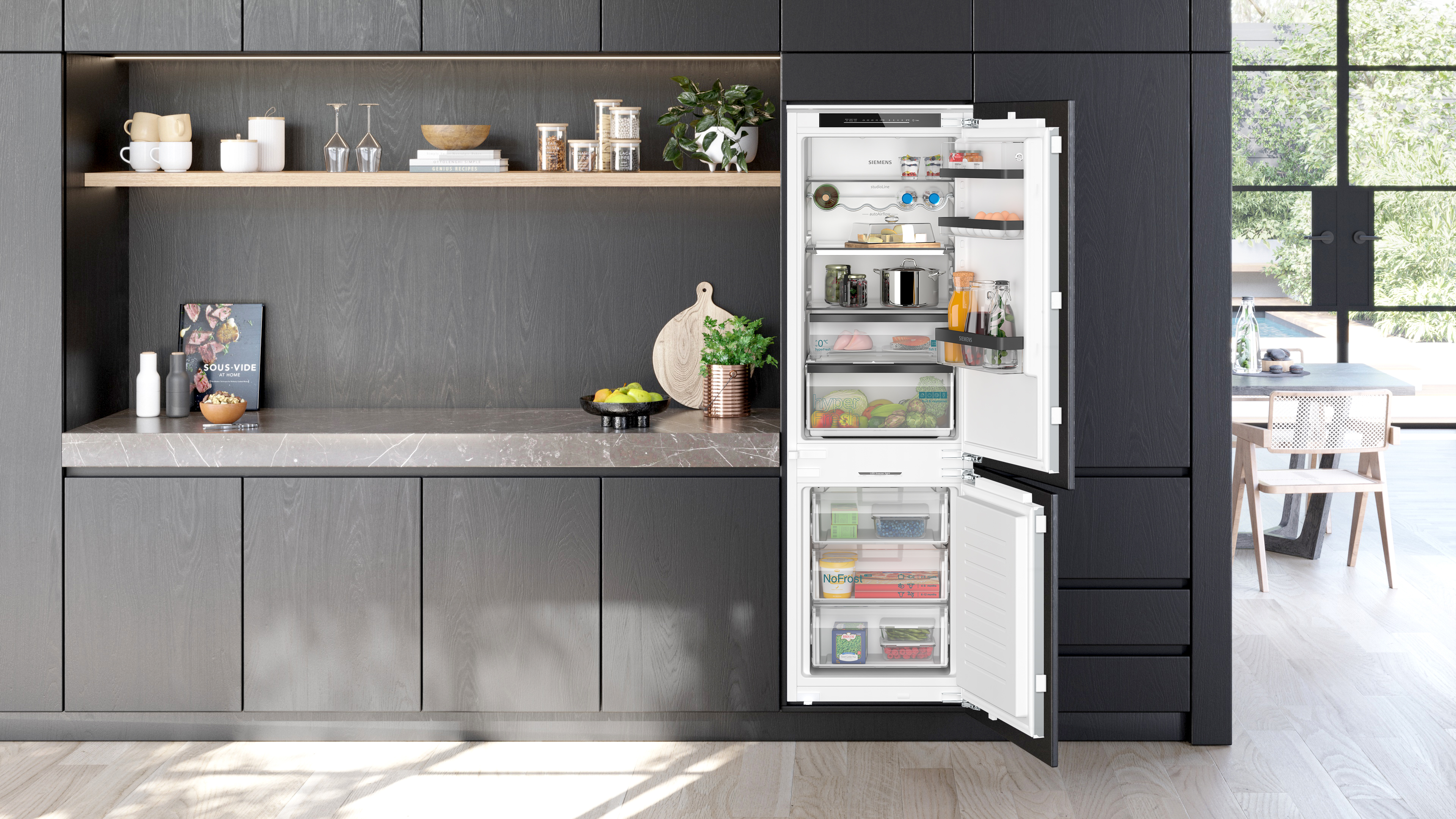 Siemens StudioLine iQ500 Built-In Fridge-Freezer 177.2x55.8cm KI86NSDD0 - Posh Import