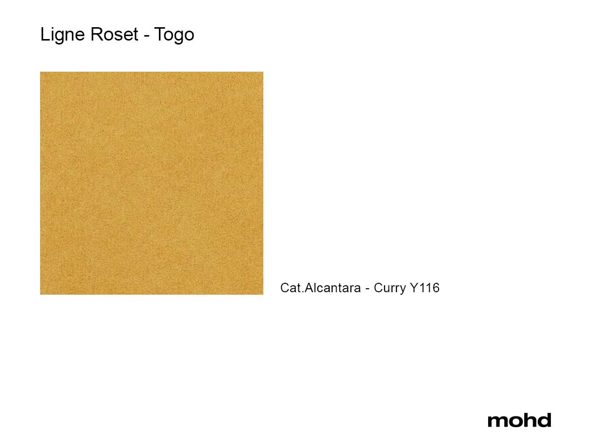 Ligne Roset Togo Two Seater Sofa - Cat. Alcantara Curry Y116