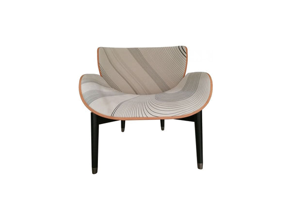 Baxter Jorgen Little Armchair - Inner Leather Texture Day Wave / Outer Leather Veranda Giza