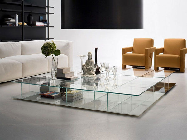 Cassina 269 Mex Set 3 Coffee Table - White Painted Base