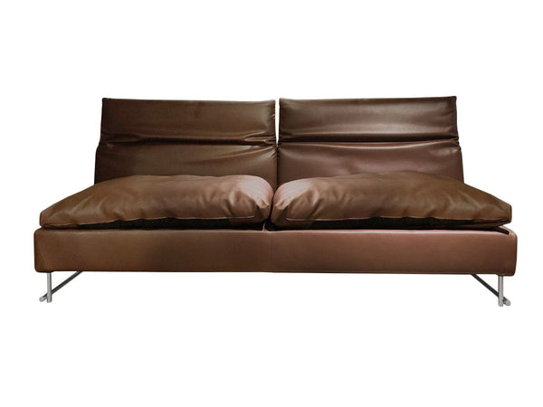 Moroso Shanghai Tip 2-Seater Sofa - Leather Cirè Walnut