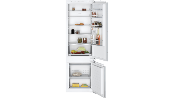 Neff Built-In Fridge-Freezer 177x54x55cm | Separate storage for your fruits and vegetables. | Fresh air, for better cooling. | KI5872FE0G