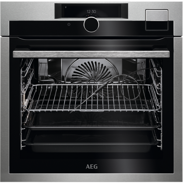 AEG Oven with Steamer 59x60x57cm | Advanced Auto Cooking Controls | Food Probe | BSE998330M