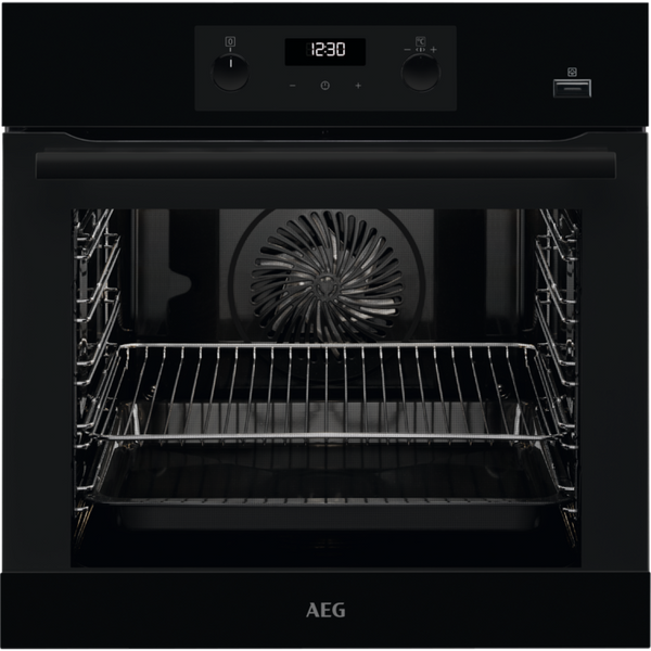 AEG Oven 59x60x57cm | Oven with Added Steam | Rapid Preheat and Extra Even Heating | BEB355020B