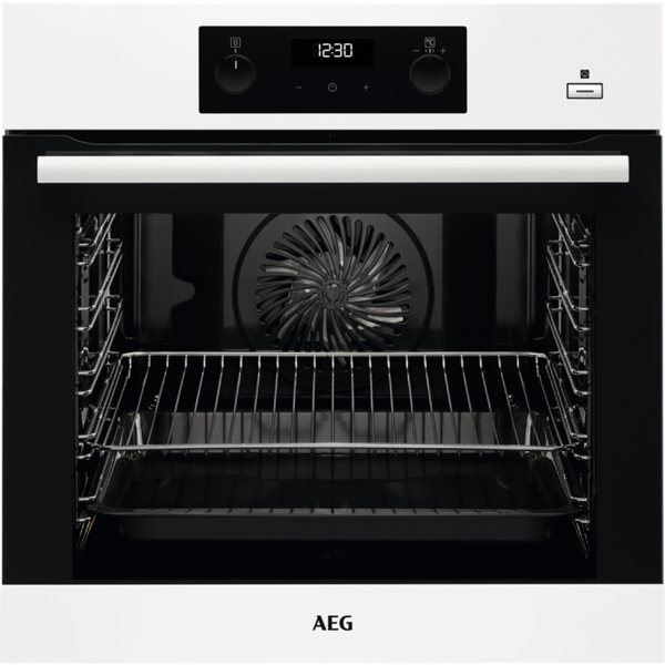 AEG Oven 59x60x57cm | Oven with Added Steam | Rapid Preheat and Extra Even Heating | BEB355020W