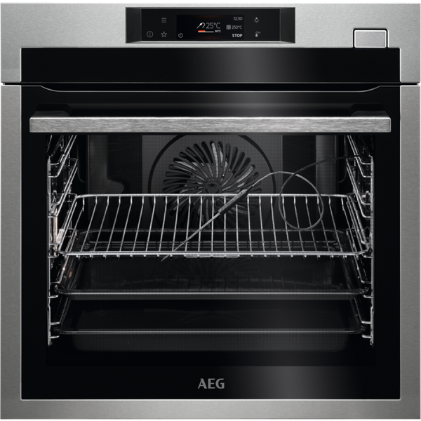 AEG Oven with Steamer 59x60x57cm | Food Probe | Rapid Preheat and Extra Even Heating | Auto Cooking Programmes | BSE782380M