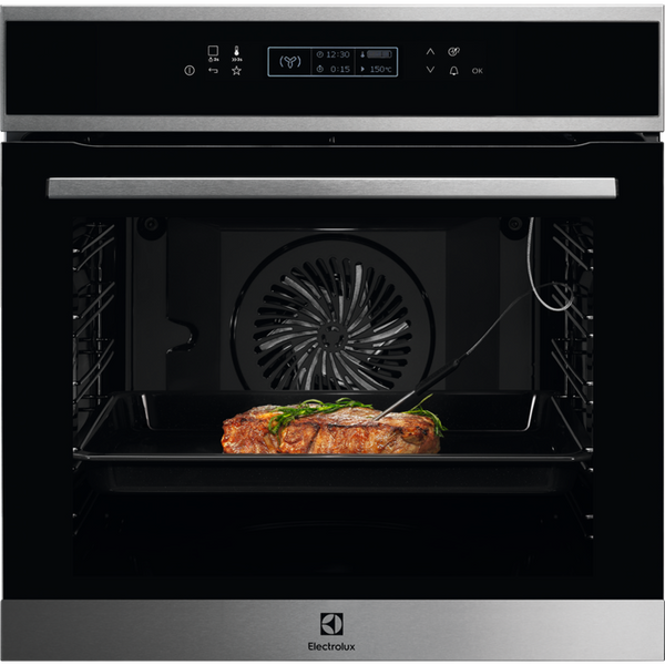 Electrolux Oven 59x60x57cm | Food Probe | Pyrolytic Self Cleaning | Auto Cooking Programmes | KOEBP01X